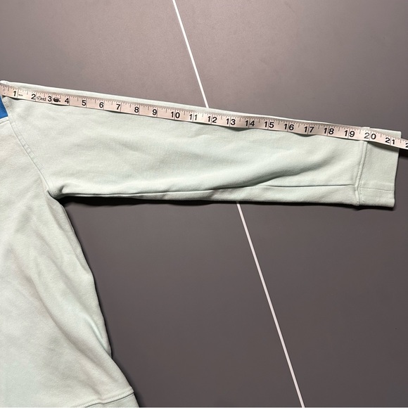 Vineyard Vines Quarter Zip Sweatshirt Large 14 Blue Mint Whales 100% Cotton - Picture 9 of 9